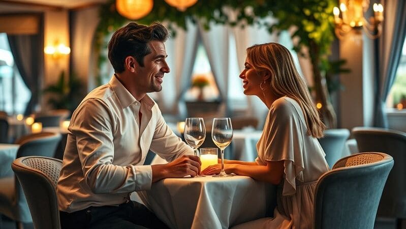 Couple amoureux restaurant Nice