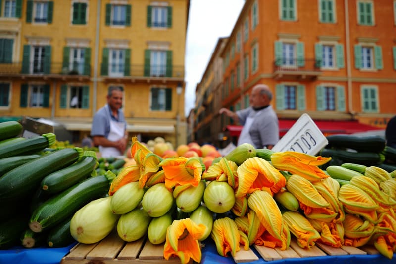 Courgette de Nice sur le cours Saleya à Nice