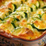 gros plan sur le gratin de courgette Niçois