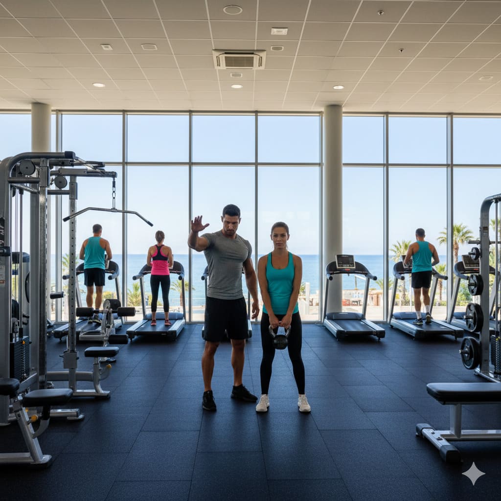 Coatching personalise dans une salle de sport