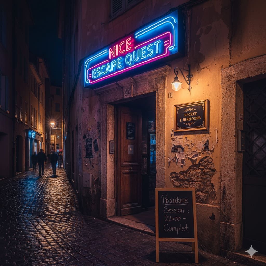 Facade d un escape game a Nice