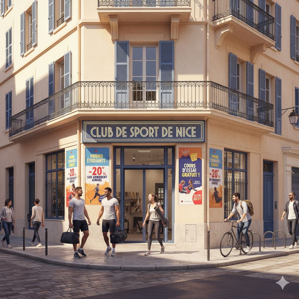 Facade d une salle de sport a Nice