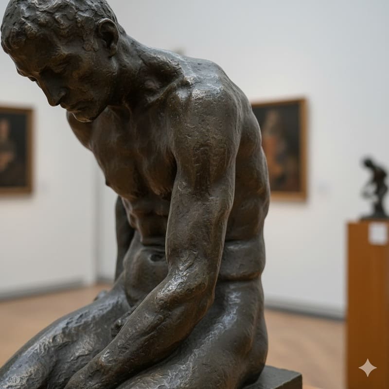 Detail de la sculpture au musee des beaux arts de Nice