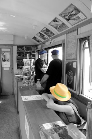 Wagon du train des pignes à vapeur