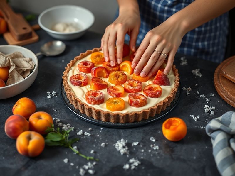 Preparation de la tarte aux abricots