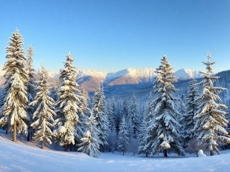 parc du boreon sous la neige