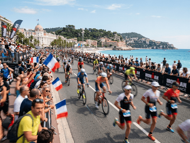 Evenement sportif sur la promenade des anglais